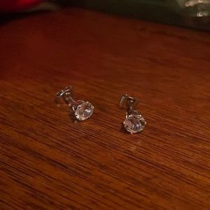 5 pairs of silver stainless steel earrings